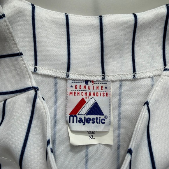 Vintage Majestic New York Yankees MLB Pinstripe Baseball Jersey Mens NY ( USA) - Picture 10 of 11